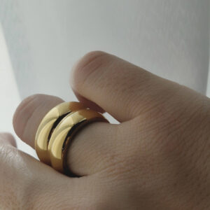 διπλό δαχτυλίδι χρυσό