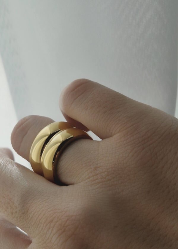 διπλό δαχτυλίδι χρυσό
