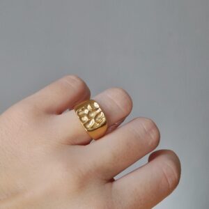 χρυσό Επιχρυσωμένο 18Κ δαχτυλίδι ασημένιο ανρινε