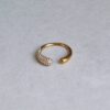 χρυσό μοντέρνο δαχτυλίδι με Ζιρκόν ανρινε